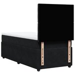 vidaXL Sommier à lattes de lit avec matelas Noir 100x200 cm Velours