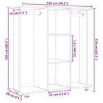 vidaXL Armoire sur roues en vieux bois 102x38x110 cm en bois d'ingénierie