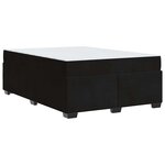 vidaXL Cadre de lit avec matelas Noir 140 x 200 cm Velours