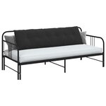 vidaXL Coussin de Dos Noir 180 x 50 cm Tissu en velours côtelé