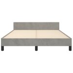 vidaXL Cadre de lit sans matelas gris clair 140x190 cm velours
