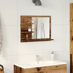 vidaXL Armoire à miroir de salle de bain vieux bois bois d'ingénierie