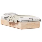 vidaXL Cadre de lit ottoman Naturel 80 x 200 cm Pin massif