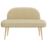 vidaXL Banc rembourré avec dossier Vert gris clair 110 x 60 x 76 cm