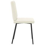 vidaXL Chaises à manger lot de 2 Crème Velours