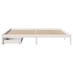 vidaXL Cadre de lit sans matelas blanc 200x200 cm bois massif de pin