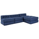 vidaXL Canapé modulaire 4 Pièces Indigo tissu