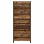 vidaXL Bibliothèque 2 Pièces Bois Ancien 80 x 30 x 155 cm