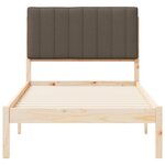 vidaXL Cadre de lit avec tête de lit rembourrée Naturel et Taupe