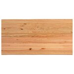 vidaXL Table à manger et bord naturel bois massif chêne rectangulaire