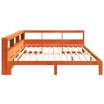vidaXL Lit bibliothèque sans matelas cire marron 180x200 cm pin massif