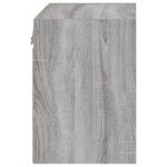 vidaXL Table de chevet murale avec lumières LED sonoma gris