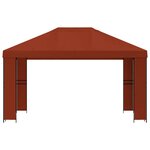 vidaXL Pavillon 4 × 3 m Terre cuite Polyester et Acier 190 gsm