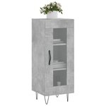 vidaXL Buffet Gris béton 34 5x34x90 cm Bois d'ingénierie