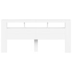 vidaXL Tête de lit à LED blanc 220x18 5x103 5 cm bois d'ingénierie