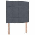 vidaXL Lit avec rangement et matelas Gris foncé 90 x 190 cm Velours