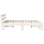 vidaXL Cadre de lit Blanc 160 x 200 cm Bois massif en pin