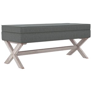 Tabouret de rangement 110 x 45 x 49 cm tissu gris foncé 02_0010791