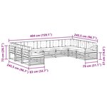 vidaXL Ensemble de canapés d'extérieur 9 Pièces Blanc et anthracite