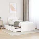 vidaXL Cadre de lit sans matelas blanc 90x200 cm bois de pin massif