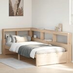 vidaXL Lit bibliothèque sans matelas 100x200 cm bois massif de pin