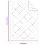 vidaXL Duvet avec Oreiller Autre 2 Pièces Blanc 155 x 220 cm Microfibre