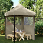 vidaXL Tente de fête Taupe 200 x 200 x 306 cm Tissu Oxford
