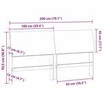 vidaXL Tête de lit capitonnée Noir 200 cm Pin massif