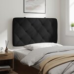 vidaXL Coussin de tête de lit noir 80 cm velours