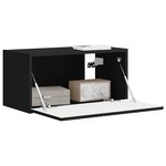 vidaXL Meuble TV mural Noir 60 x 31 x 29.5 cm Bois d'ingénierie