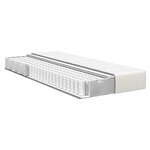 vidaXL Matelas de Lit avec matelas Crème 100 x 200 cm tissu