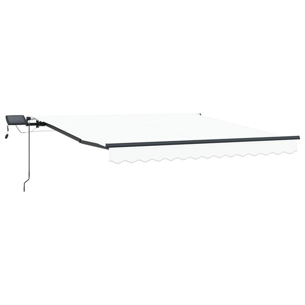 vidaXL Auvent Rétractable Blanc 350 x 250 cm tissu