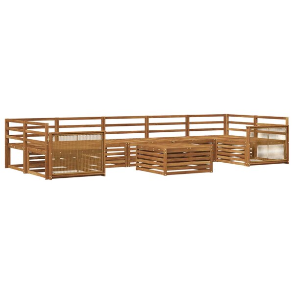 vidaXL Ensemble de canapés d'extérieur 8 pc Naturel