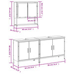 vidaXL Ensemble de meubles de salle de bain 3 Pièces chêne sonoma