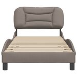 vidaXL Cadre de lit sans matelas Hvar taupe 80x200 cm tissu
