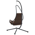 vidaXL Chaise suspendue Café 94 x 107 x 196.5 cm Acier