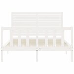 vidaXL Cadre de lit sans matelas blanc bois de pin massif