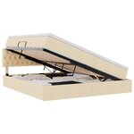 vidaXL Lit avec rangement et matelas Crème 160 x 200 cm Velours