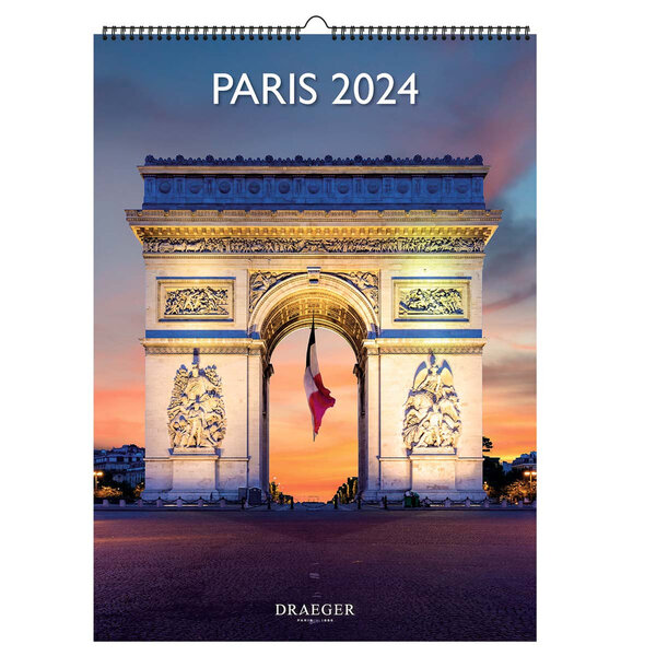 Calendrier Mural déco 29x39  cm - 2025 - Paris - Draeger