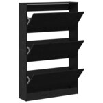 vidaXL Cabinet à chaussures avec étagère Chêne noir 80 x 21 x 125 5 cm