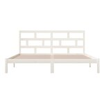 vidaXL Cadre de lit sans matelas blanc bois de pin massif 200x200 cm