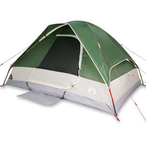 vidaXL Tente de camping à dôme 4 personnes vert imperméable