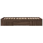 vidaXL Cadre de lit sans matelas chêne marron 90x200cm bois ingénierie