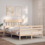 vidaXL Cadre de lit sans matelas 140x200 cm bois massif