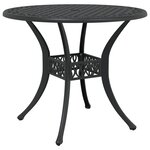Set de table de jardin 5 pièces en aluminium noir