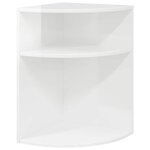 vidaXL Table d'appoint Blanc brillant 39 7 x 39 7 x 60 cm