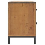 Banc banquette de rangement marron 110 x 30 x 45 cm bois de pin massif 02_0010794