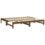 vidaXL Lit coulissant sans matelas marron miel 2x(90x190) cm