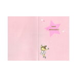 Carte de voeux enfant - anniversaire - 5 ans fille