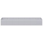 vidaXL Jardinière 280x80x40 cm acier galvanisé